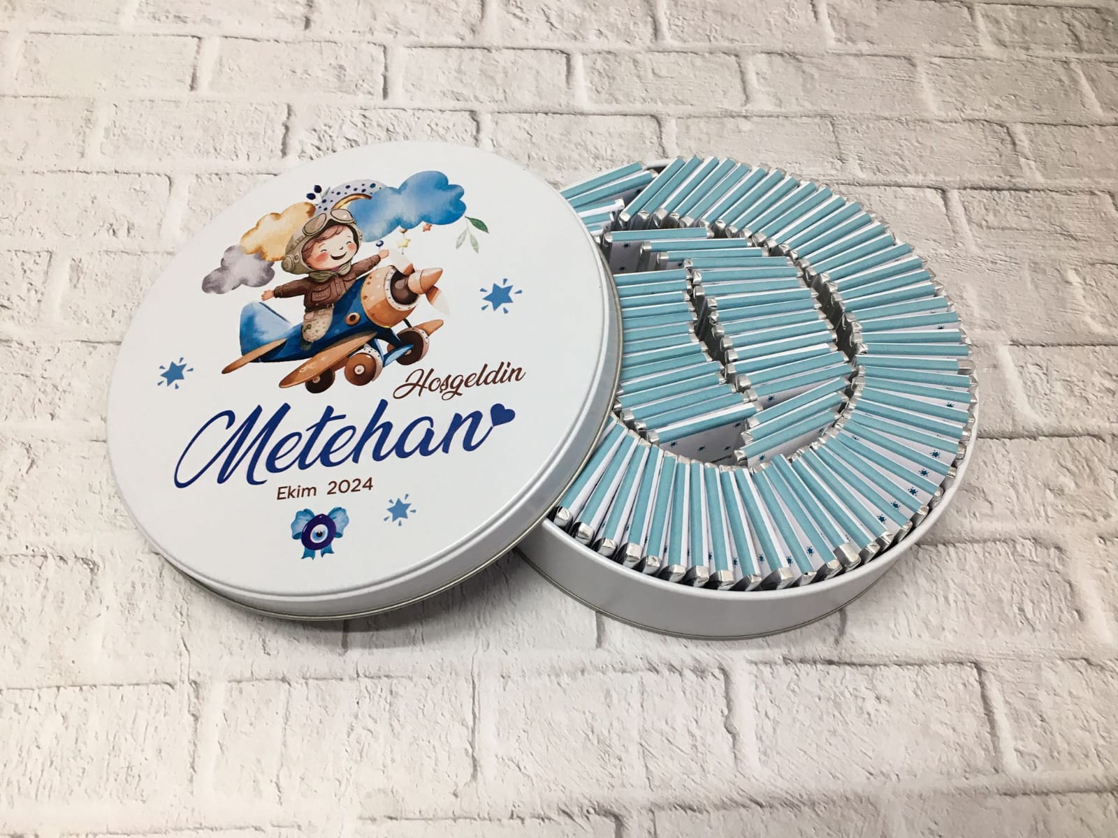 Erkek Bebek Hediyelik Çikolata & Açacak Magnet Set - Görsel 4