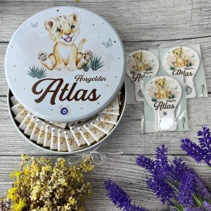 Erkek Bebek Hediyelik Çikolata & Açacak Magnet Set