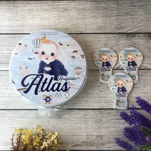Erkek Bebek Hediyelik Çikolata & Açacak Magnet Set