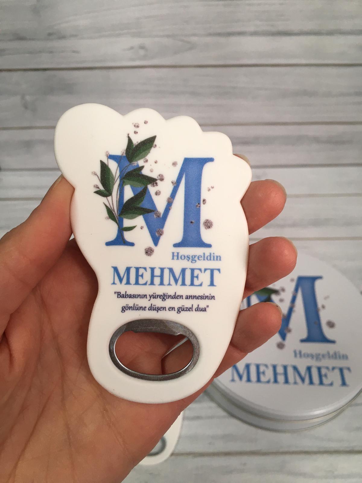 Erkek Bebek Hediyelik Çikolata & Açacak Magnet Set - Görsel 3