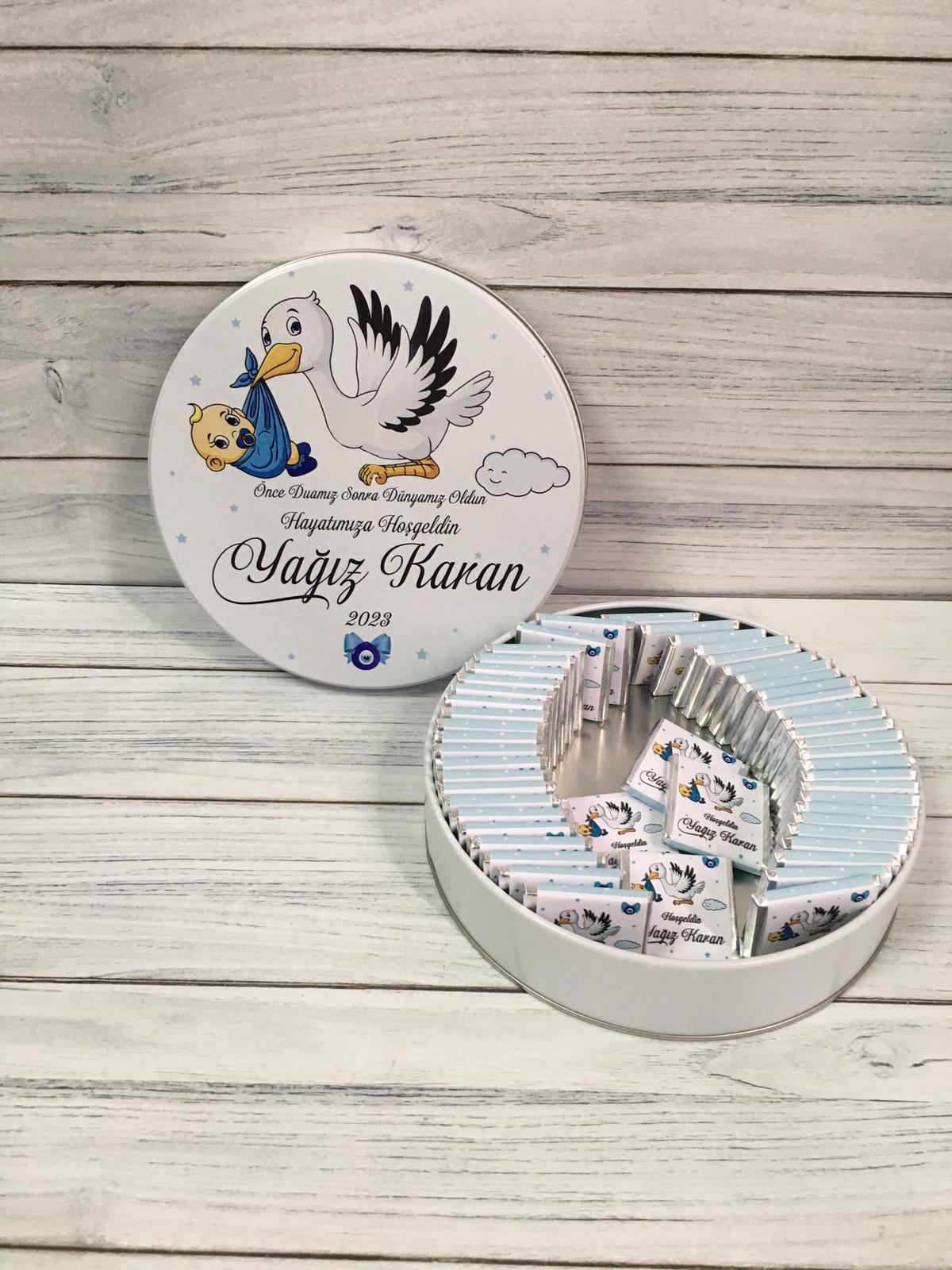 Erkek Bebek Hediyelik Çikolata & Açacak Magnet Set - Görsel 4