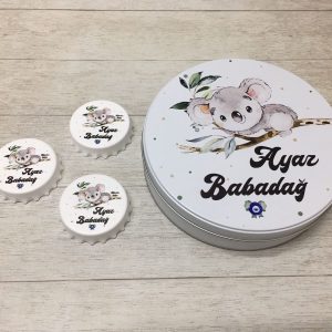 Erkek Bebek Hediyelik Çikolata & Açacak Magnet Set
