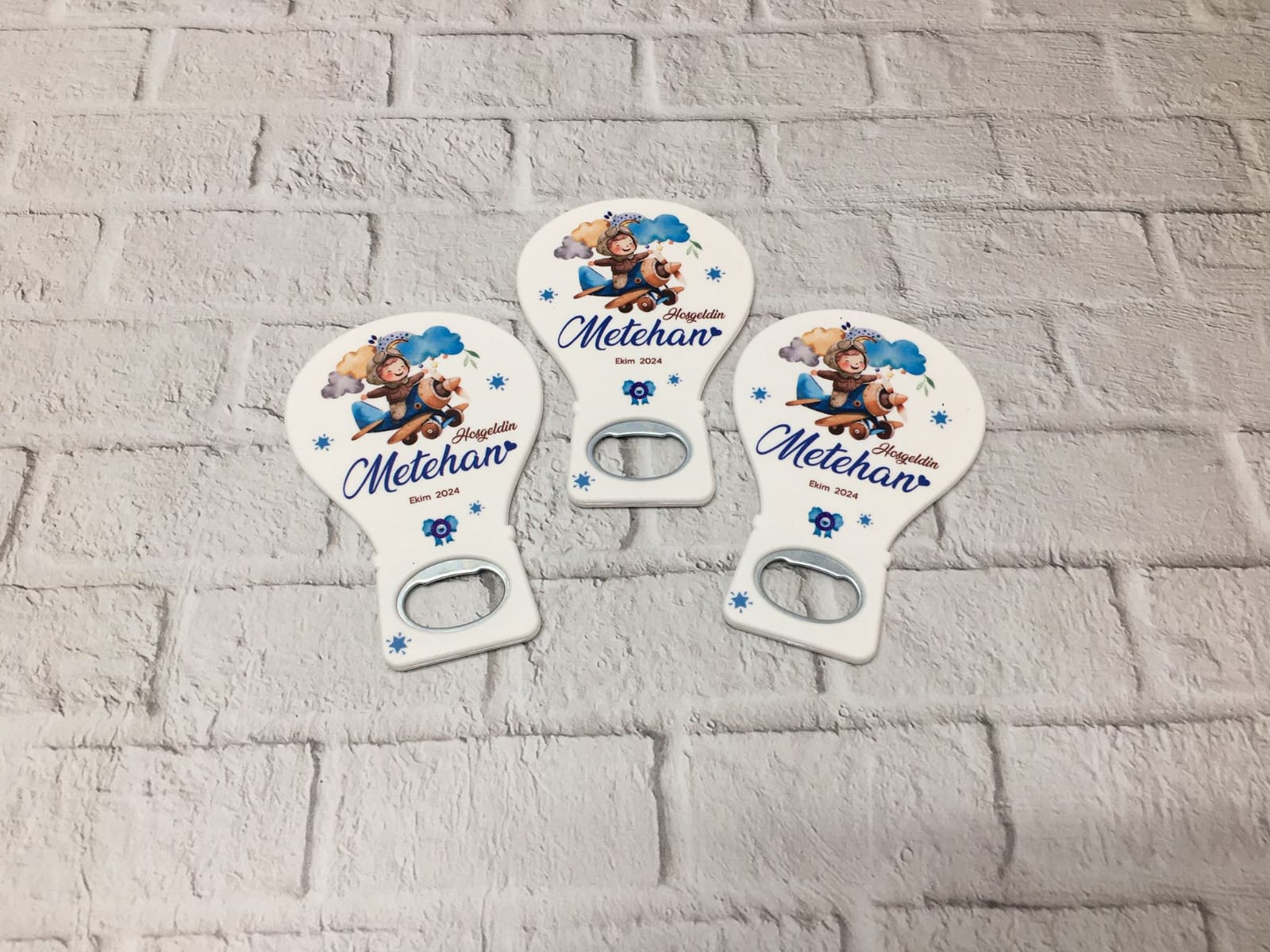 Erkek Bebek Hediyelik Çikolata & Açacak Magnet Set - Görsel 3
