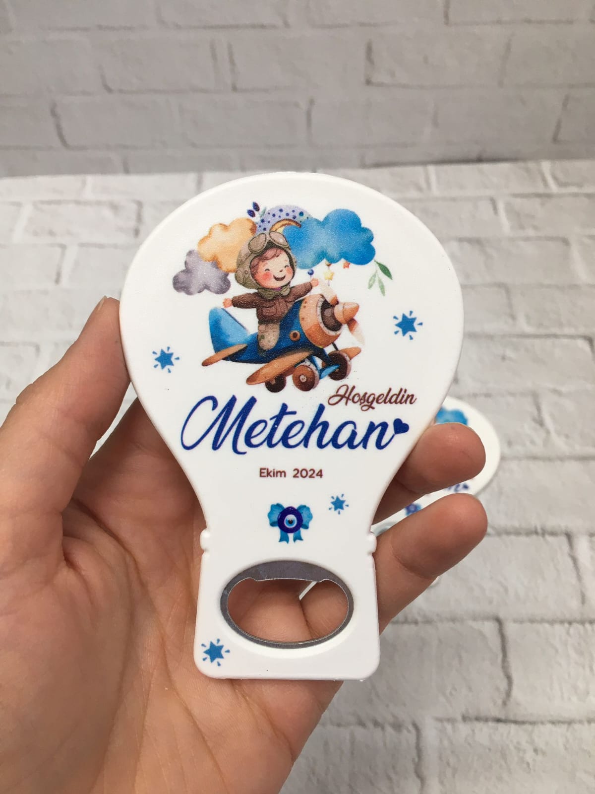 Erkek Bebek Hediyelik Çikolata & Açacak Magnet Set - Görsel 2