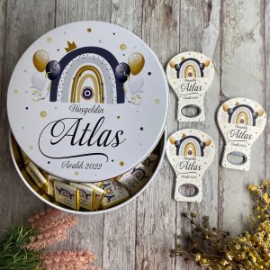 Erkek Bebek Hediyelik Çikolata & Açacak Magnet Set