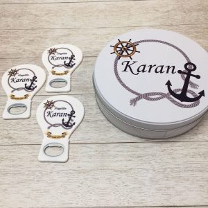 Erkek Bebek Hediyelik Çikolata & Açacak Magnet Set
