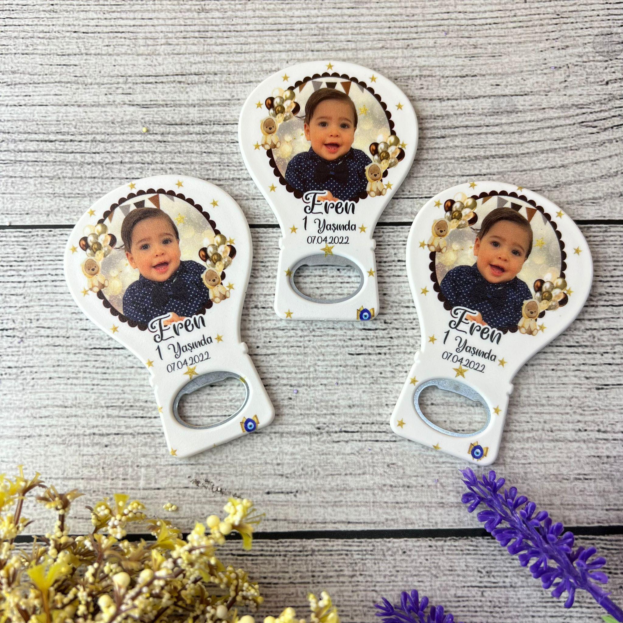 Doğum günü Erkek Bebek Hediyelik Açacak Magnet