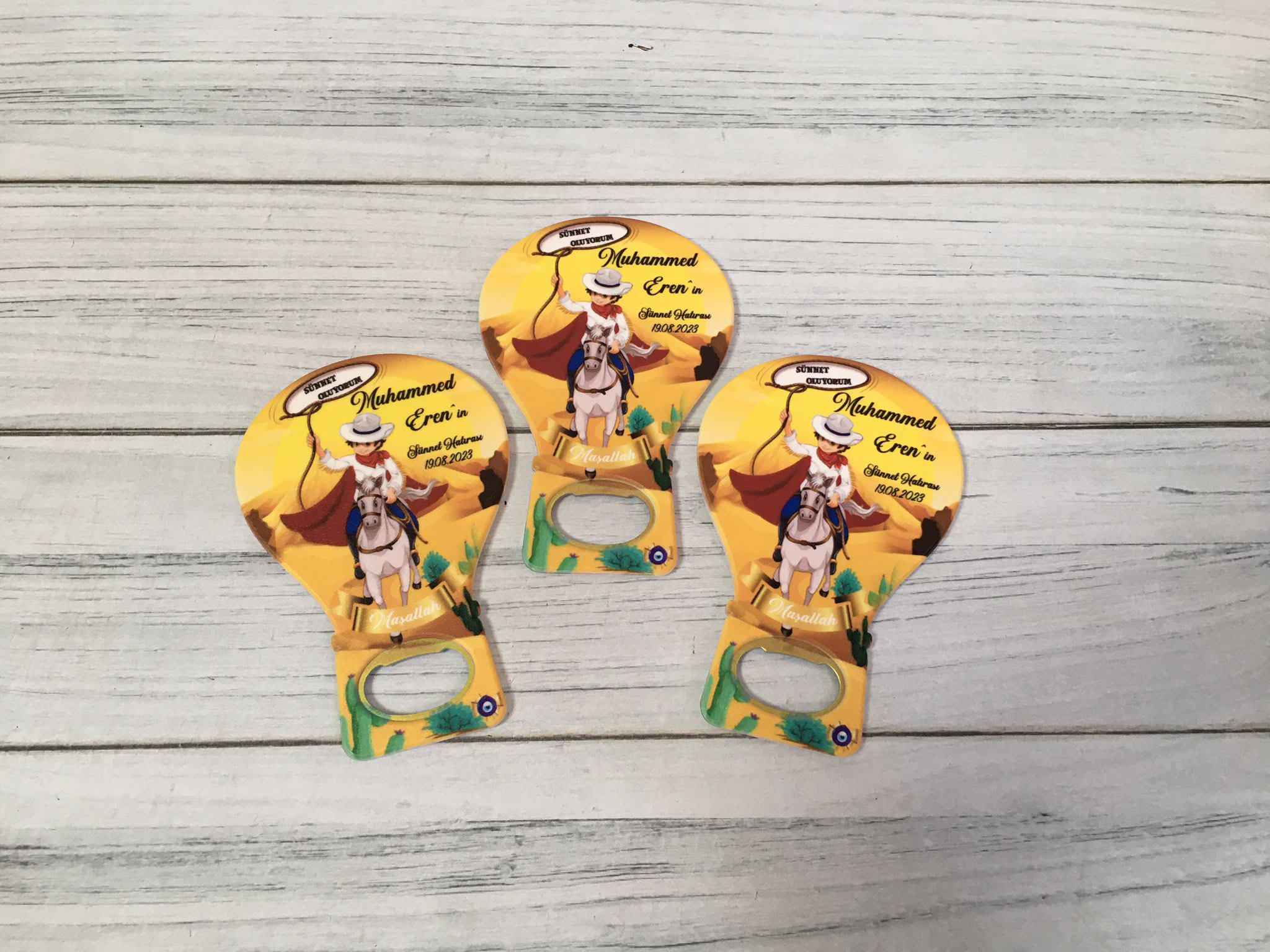 Sünnet Hatırası Hediyelik Açacak Magnet - Görsel 3