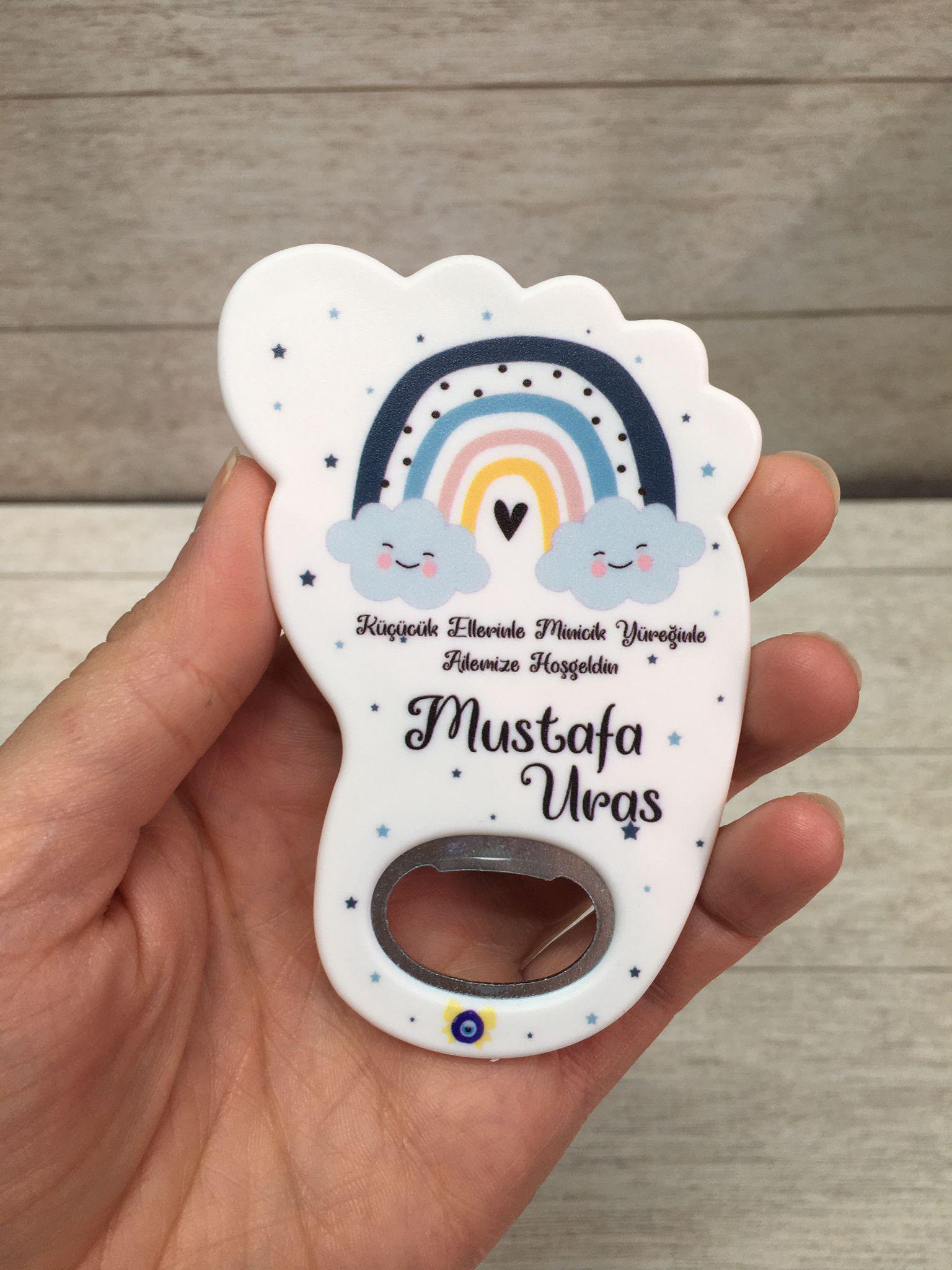Yenidoğan Erkek Bebek Hediyelik Açacak Magnet - Görsel 2
