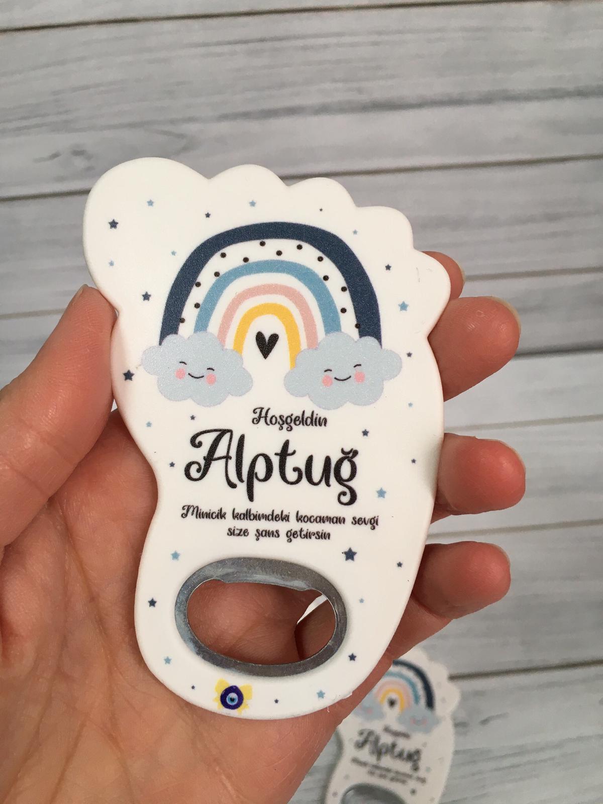 Yenidoğan Erkek Bebek Hediyelik Açacak Magnet - Görsel 3