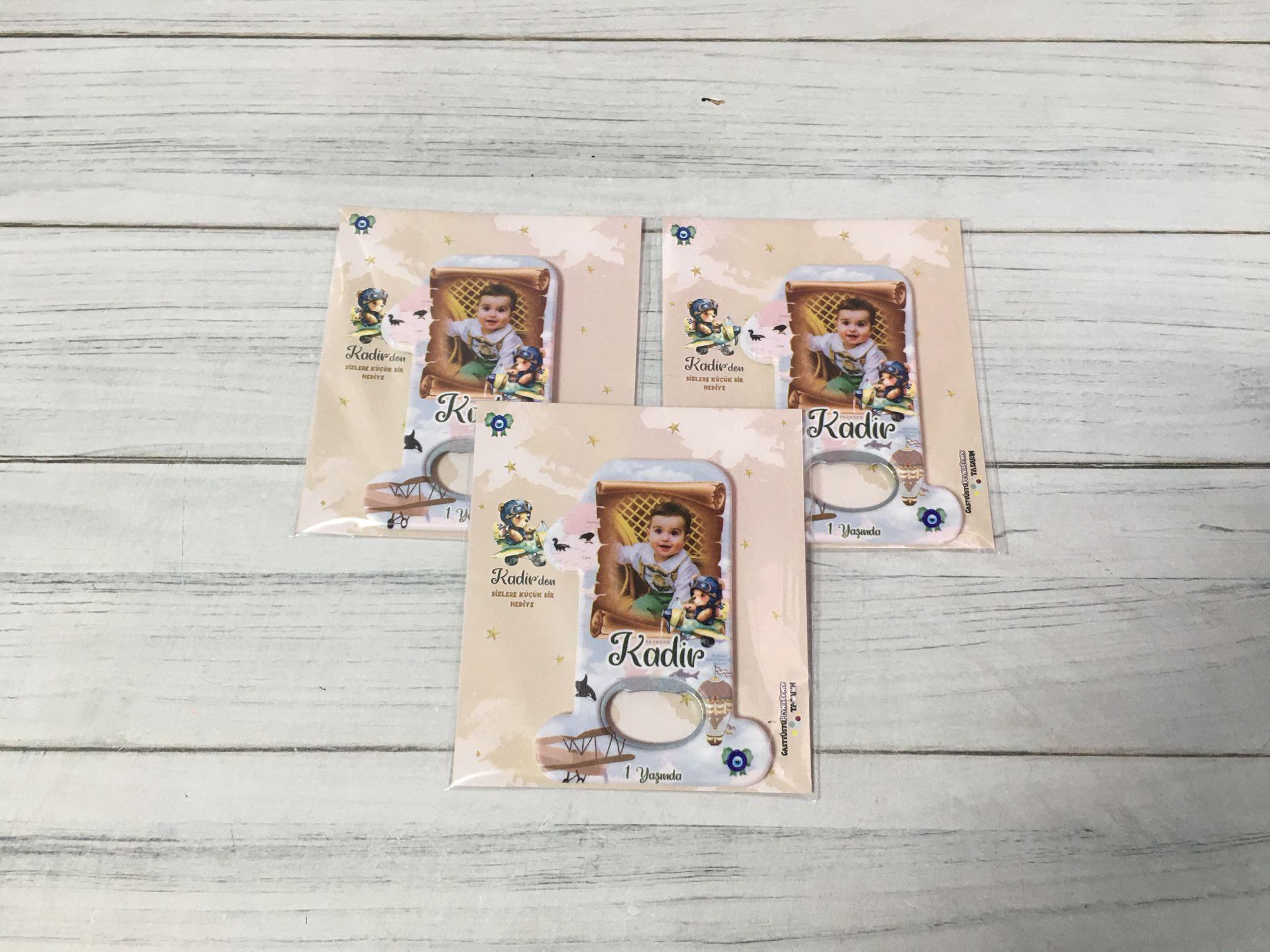 Doğum günü Erkek Bebek Hediyelik Açacak Magnet - Görsel 2