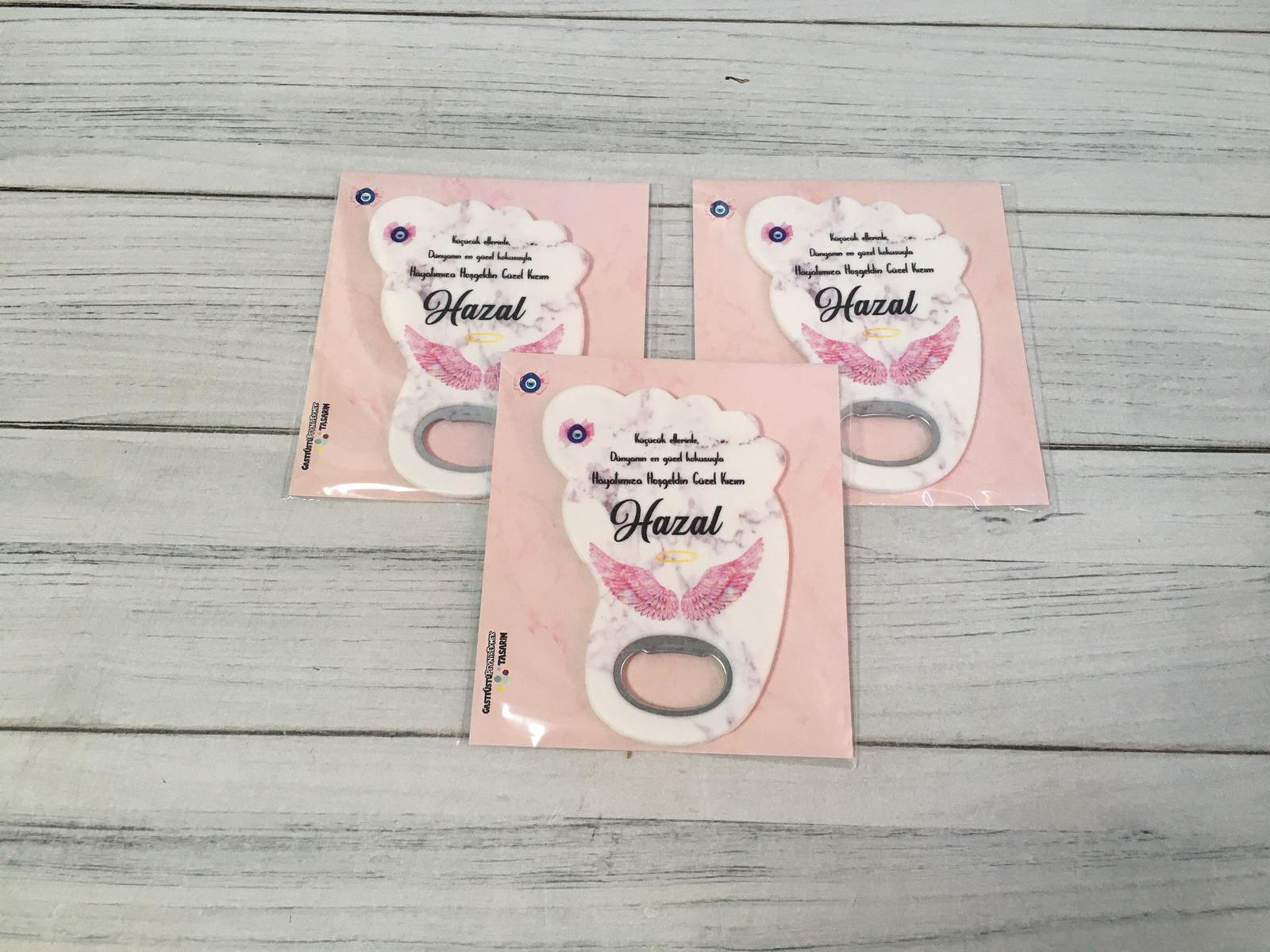 Yenidoğan Kız Bebek Hediyelik Açacak Magnet - Görsel 4