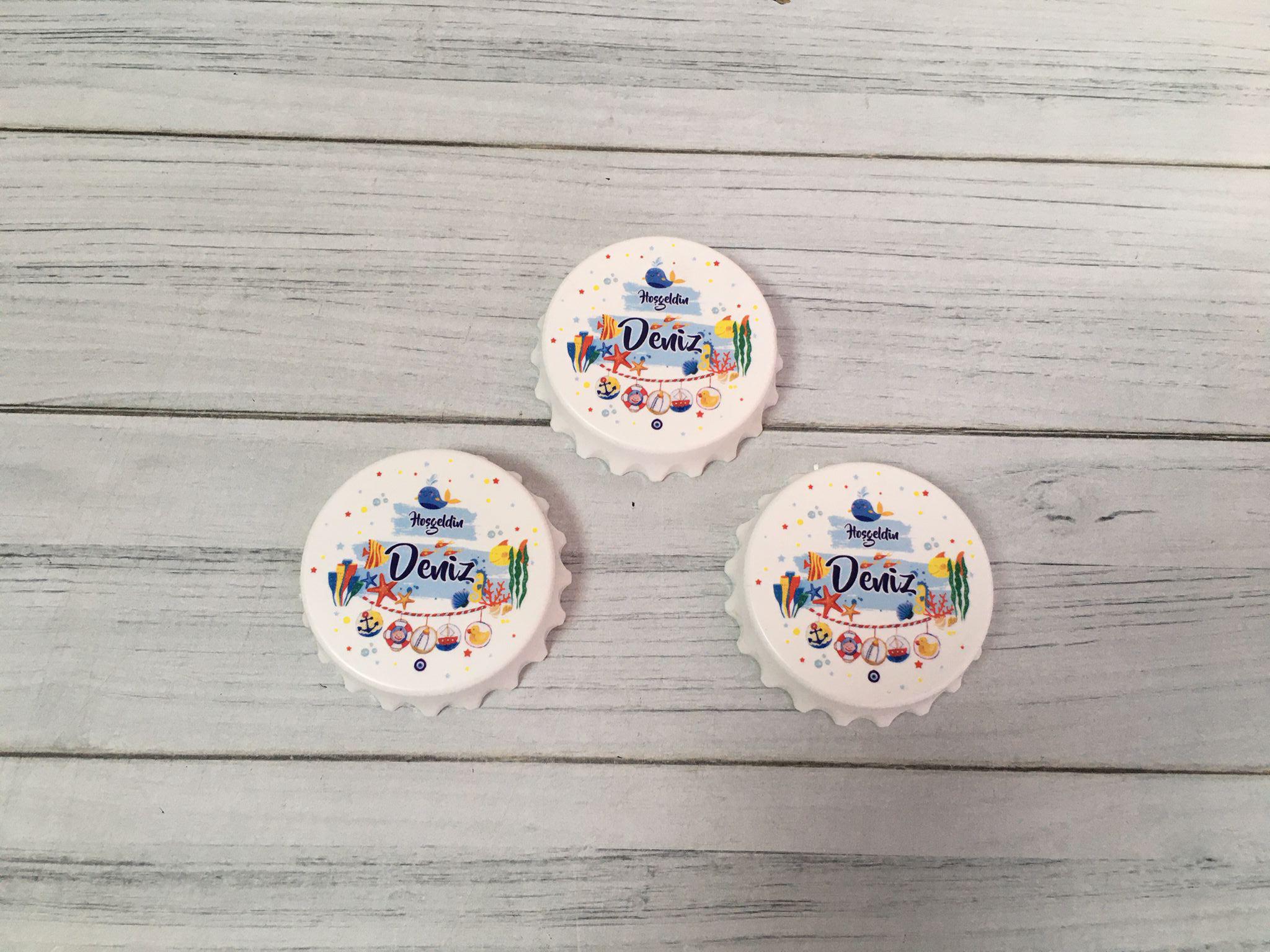 Yenidoğan Erkek Bebek Hediyelik Açacak Magnet - Görsel 2