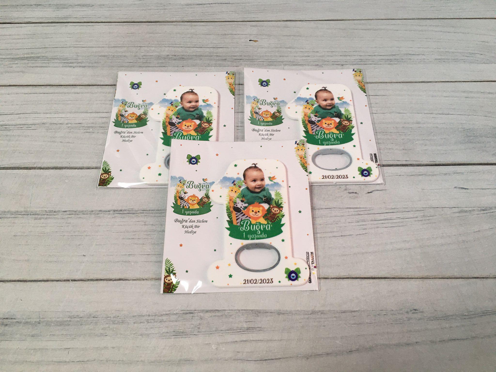 Doğum günü Erkek Bebek Hediyelik Açacak Magnet - Görsel 3