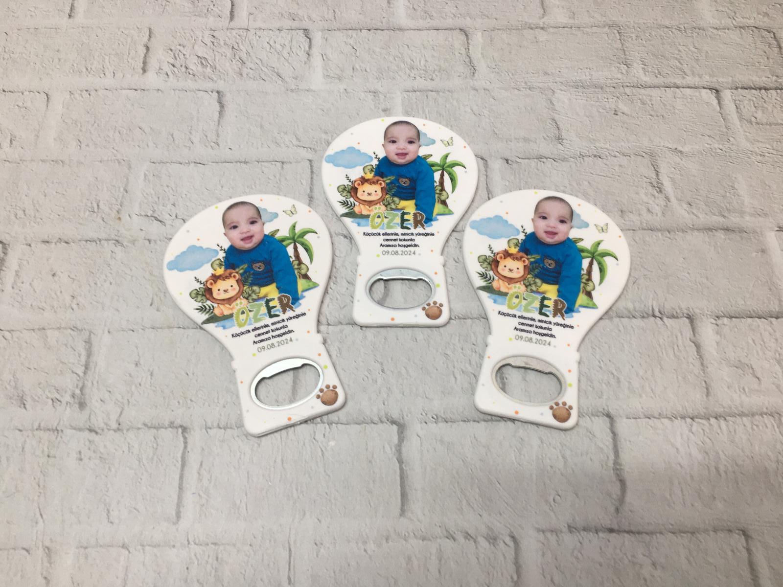 Doğum günü Erkek Bebek Hediyelik Açacak Magnet - Görsel 2