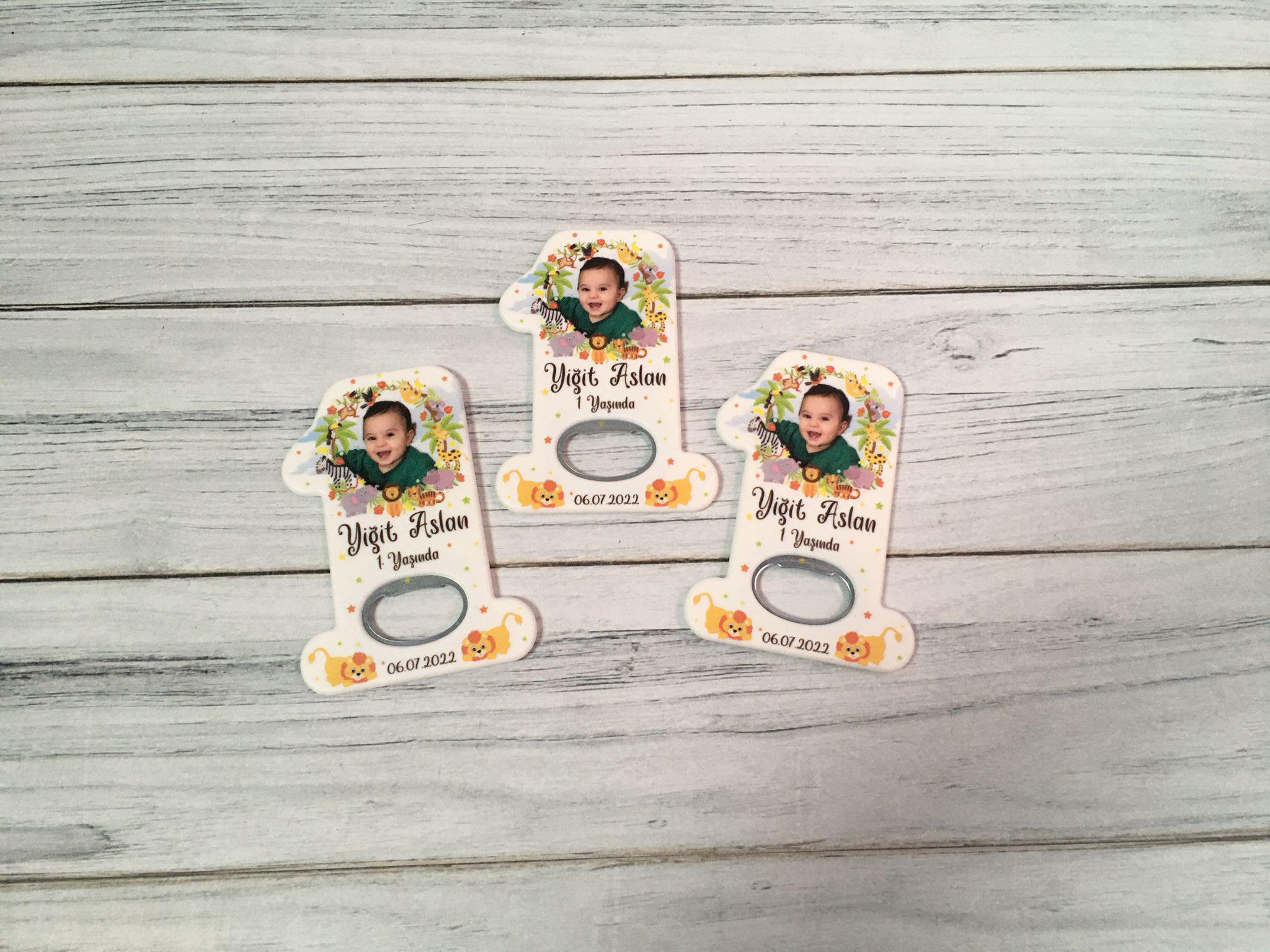 Doğum günü Erkek Bebek Hediyelik Açacak Magnet - Görsel 3