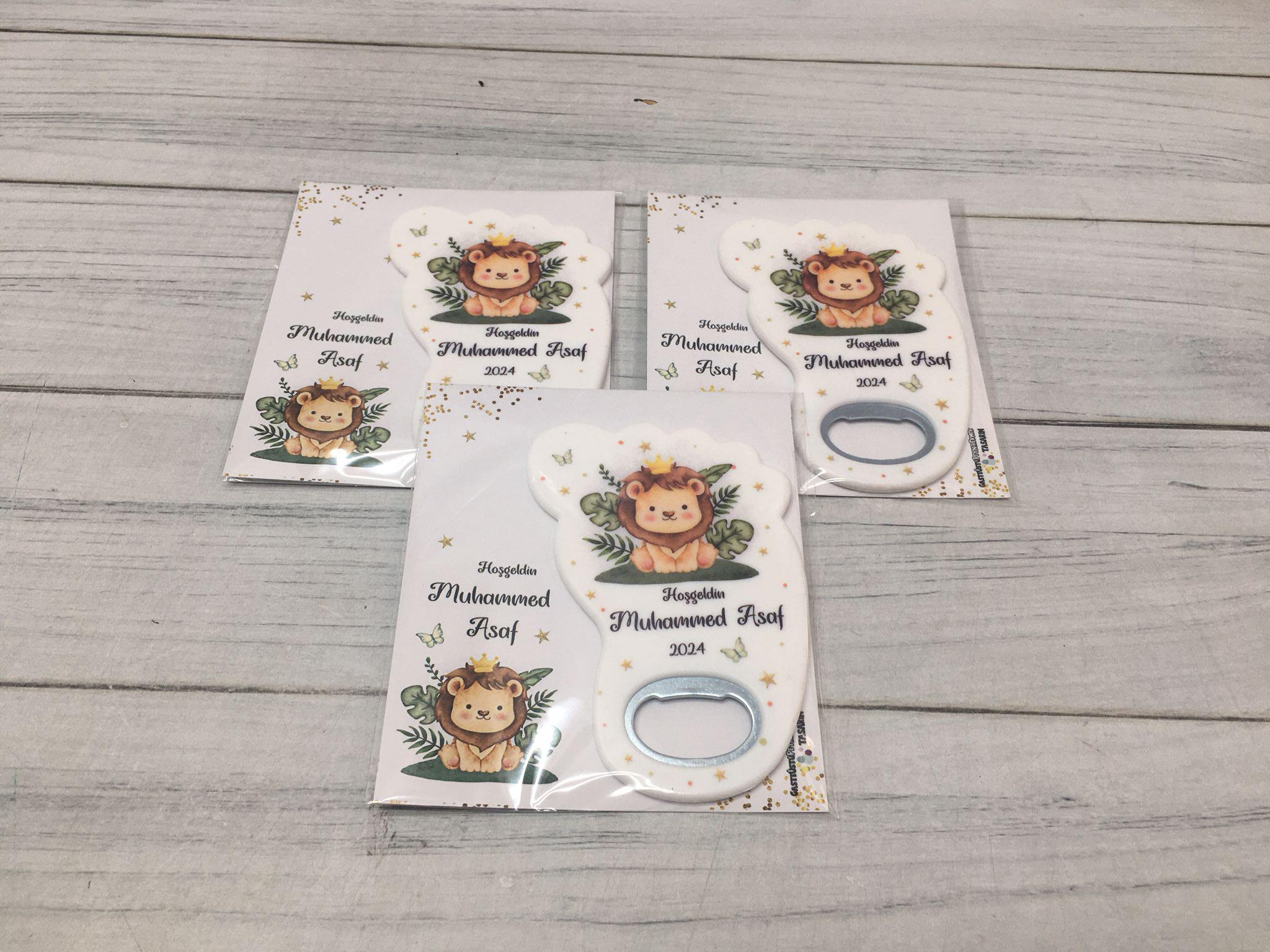 Yenidoğan Erkek Bebek Hediyelik Açacak Magnet - Görsel 2