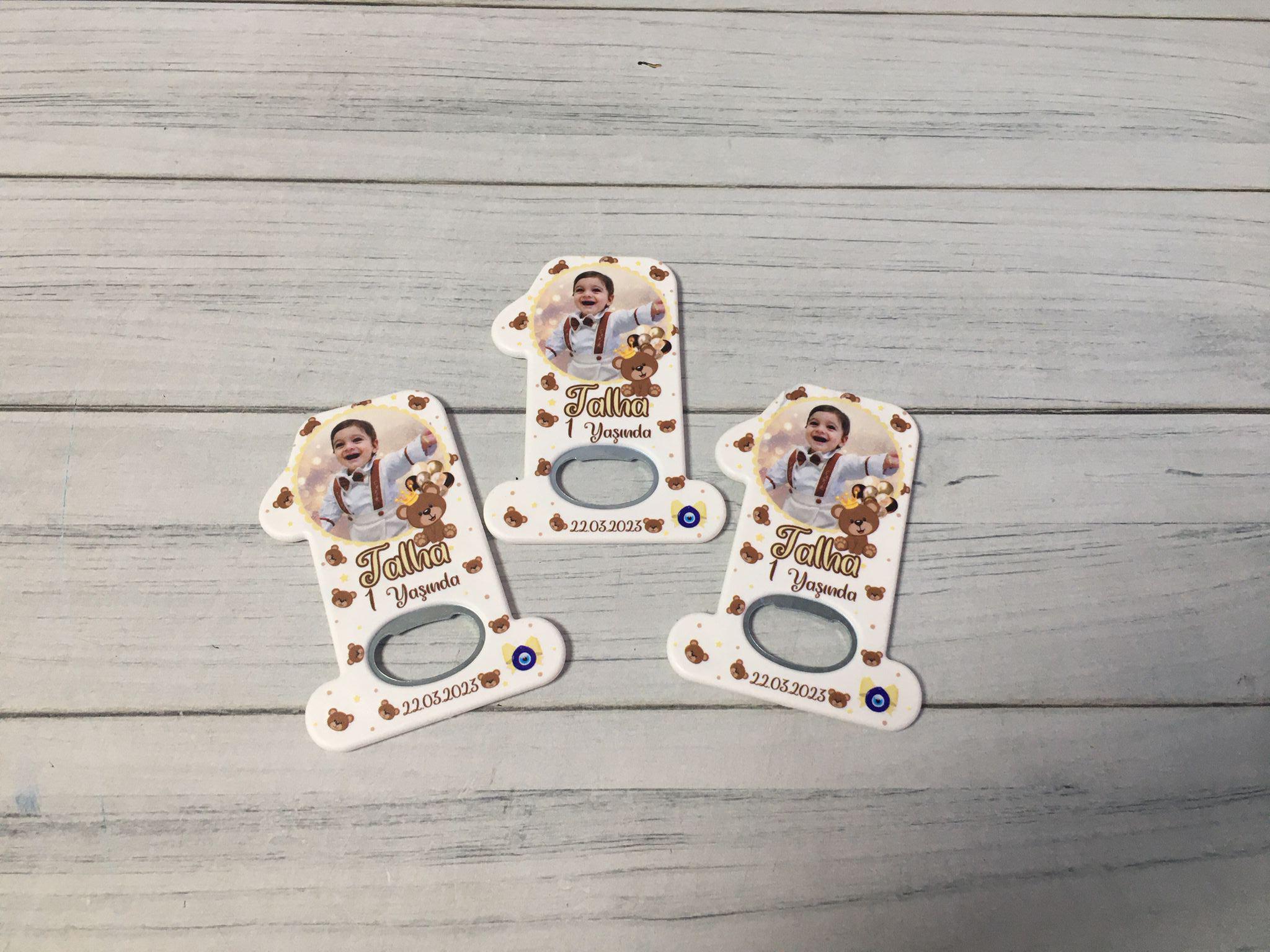 Doğum günü Erkek Bebek Hediyelik Açacak Magnet - Görsel 2