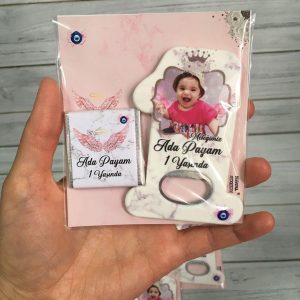 Doğum günü Kız Bebek Hediyelik Açacak Magnet