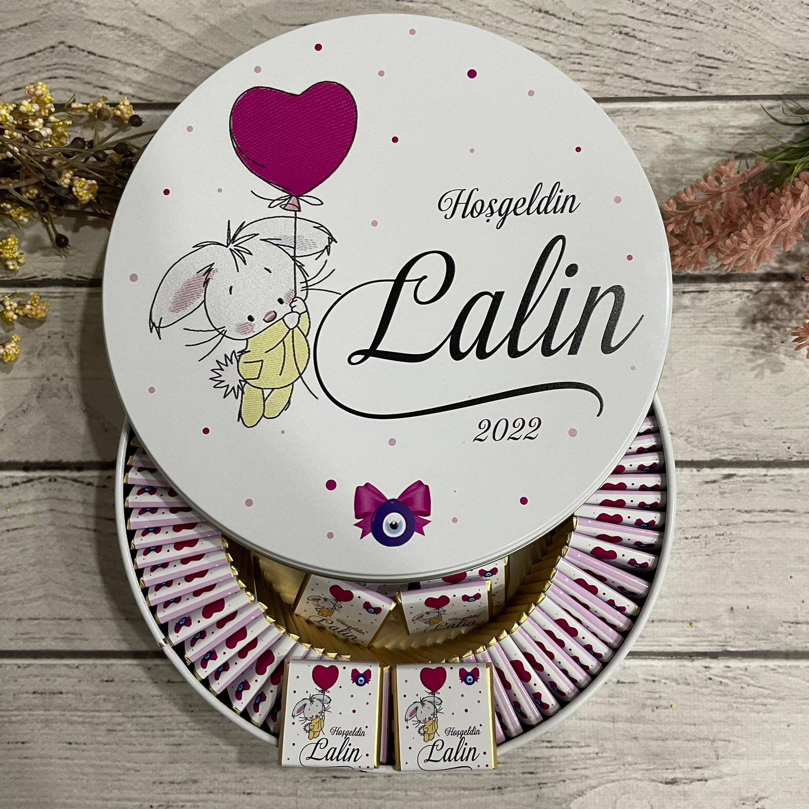 Kız Bebek Hediyelik Çikolata & Açacak Magnet Set - Görsel 3