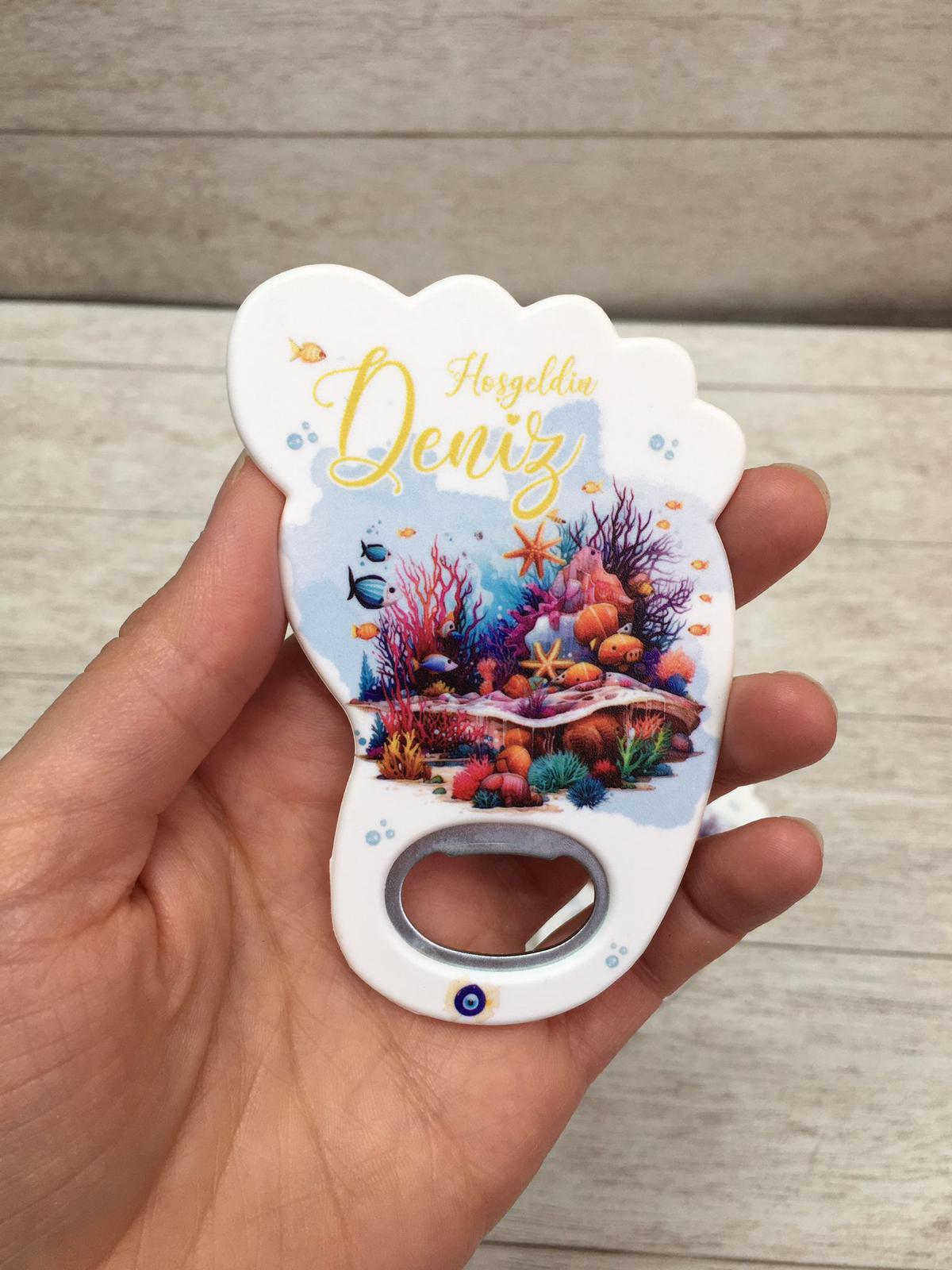 Kız Bebek Hediyelik Çikolata & Açacak Magnet Set - Görsel 4