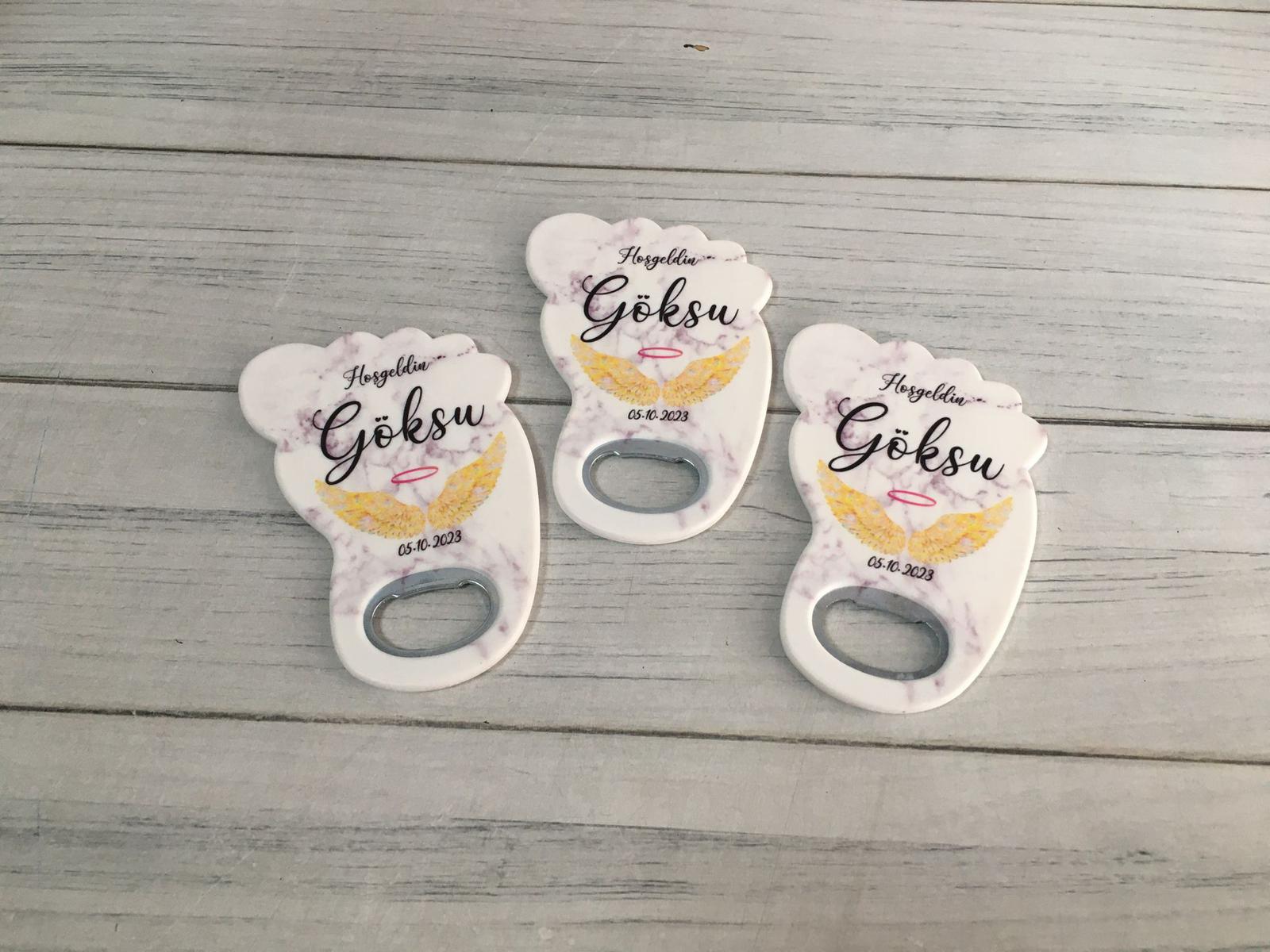 Yenidoğan Kız Bebek Hediyelik Açacak Magnet - Görsel 3