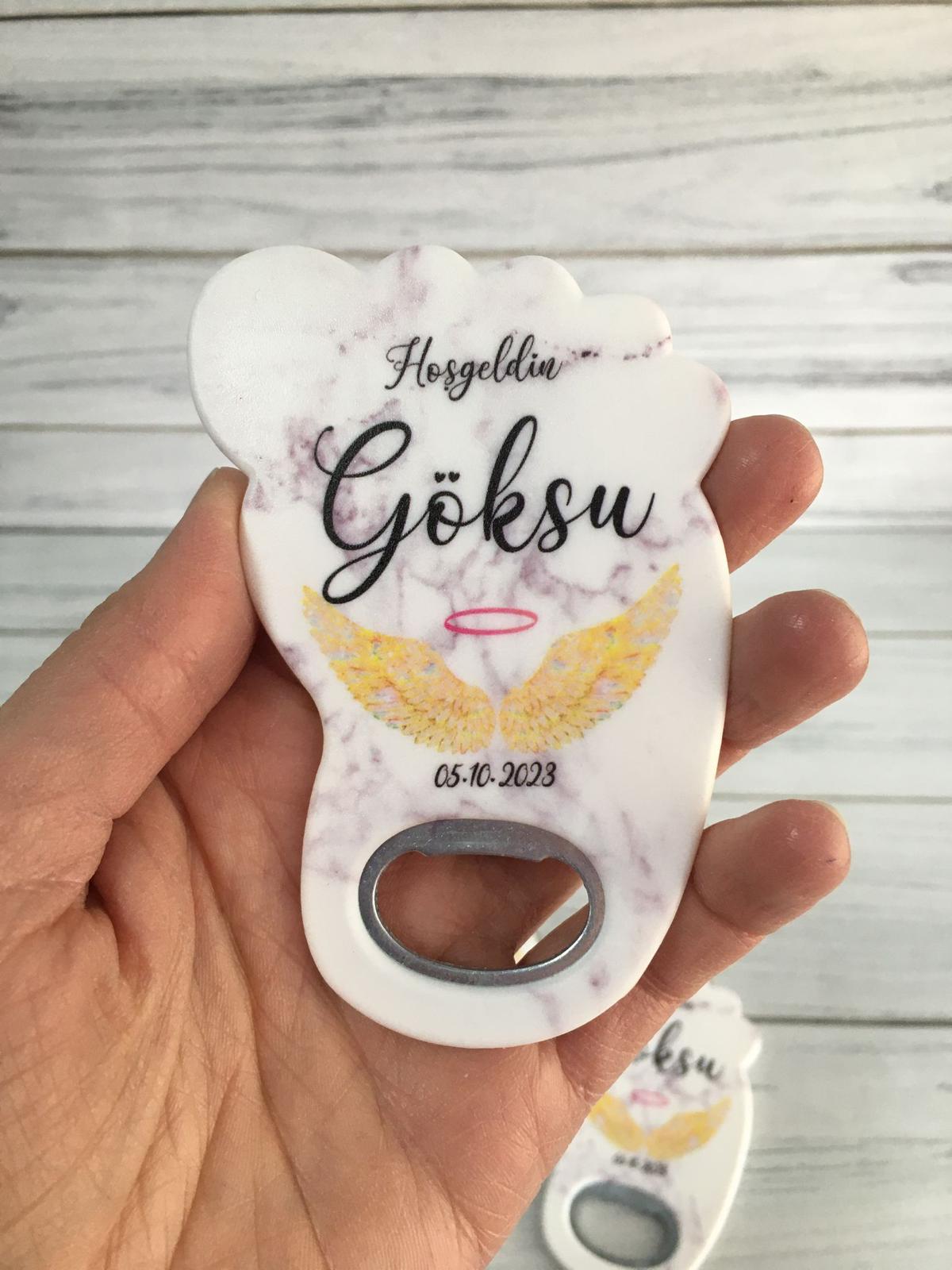 Yenidoğan Kız Bebek Hediyelik Açacak Magnet - Görsel 5