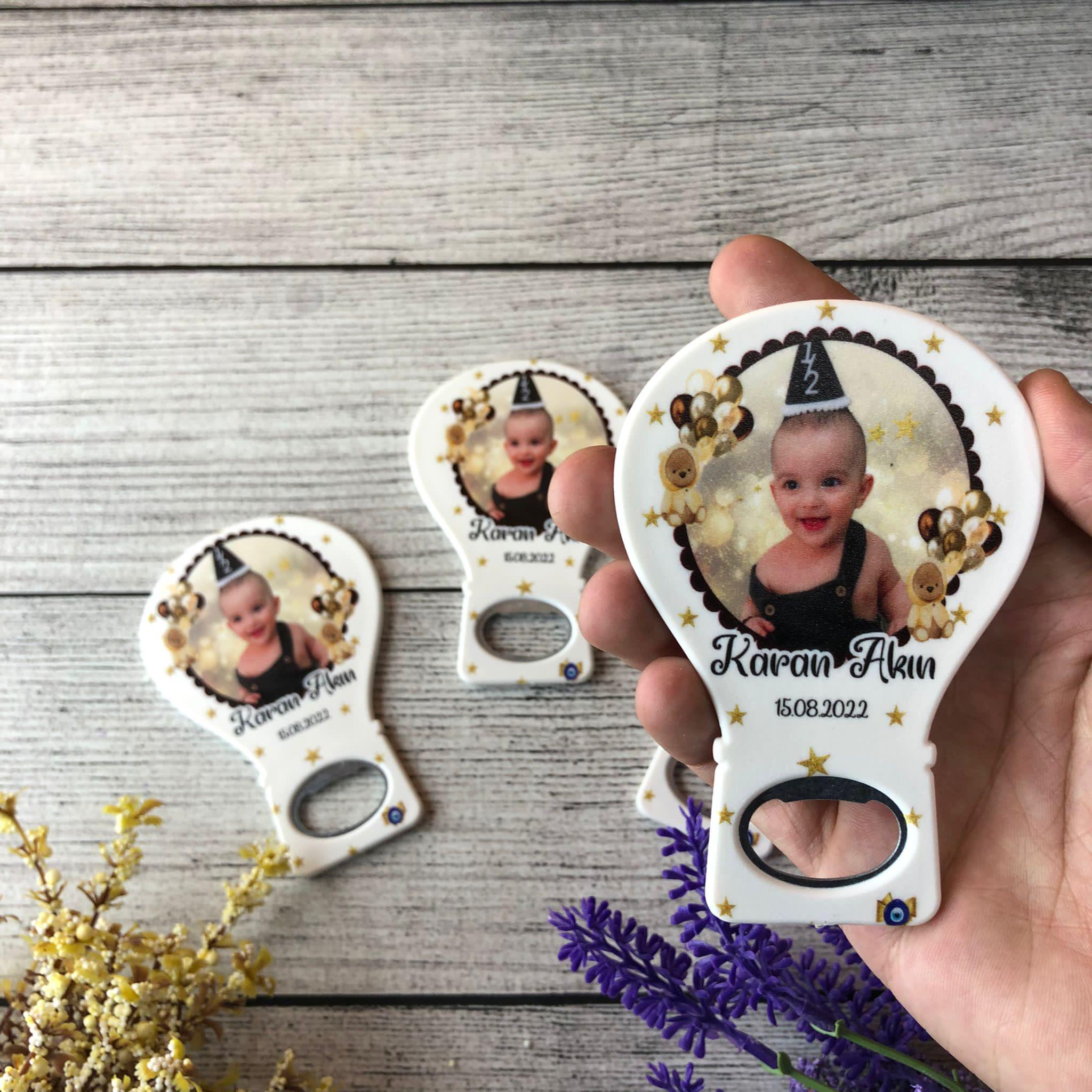 Doğum günü Erkek Bebek Hediyelik Açacak Magnet - Görsel 2
