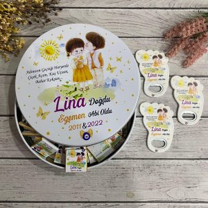 Abi Kardeş Konsept Hediyelik Açacak Magnet & Çikolata