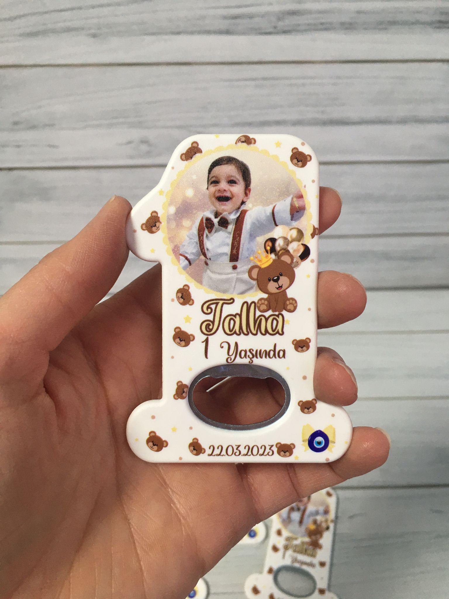 Doğum günü Erkek Bebek Hediyelik Açacak Magnet - Görsel 3