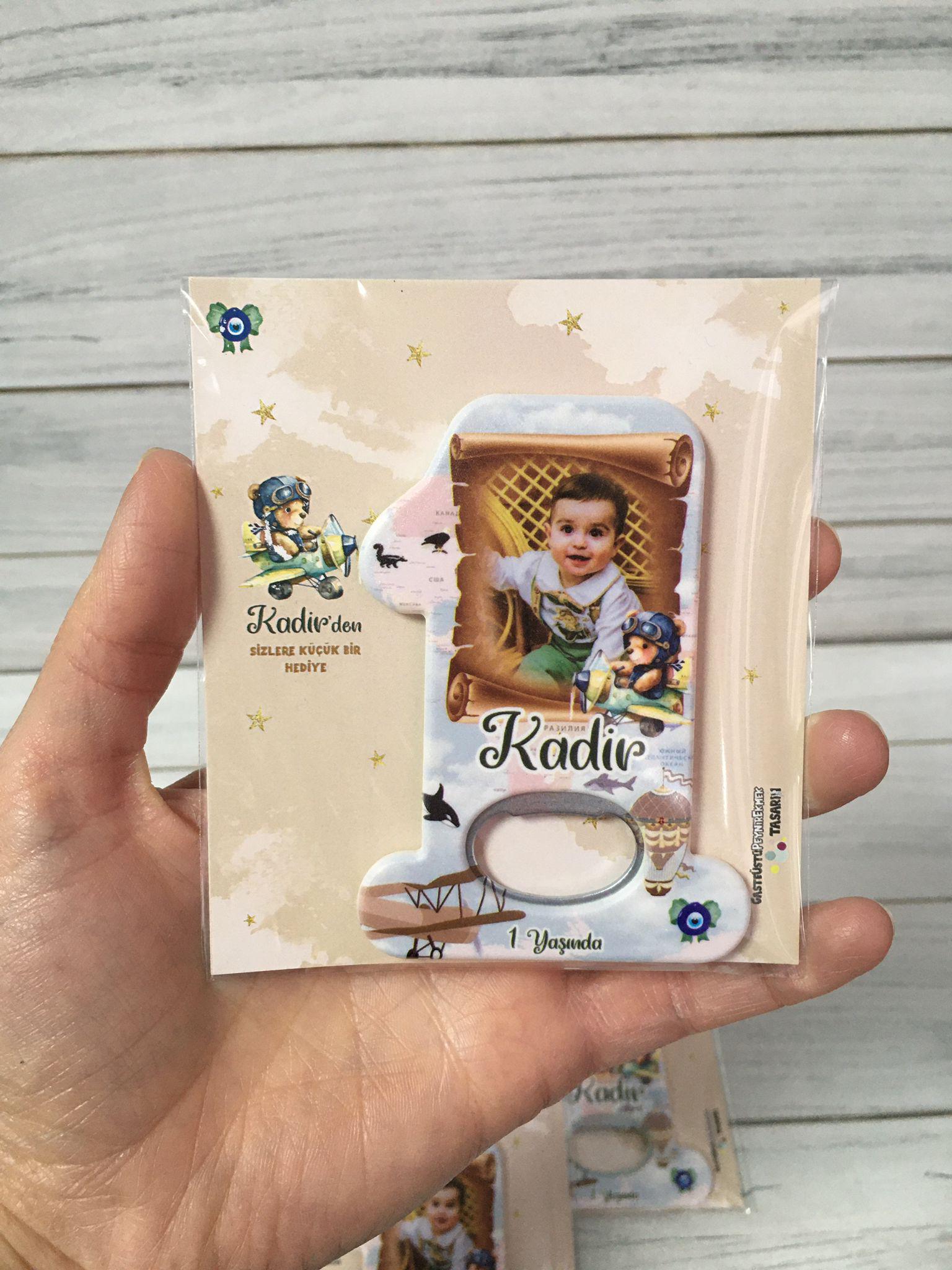 Doğum günü Erkek Bebek Hediyelik Açacak Magnet