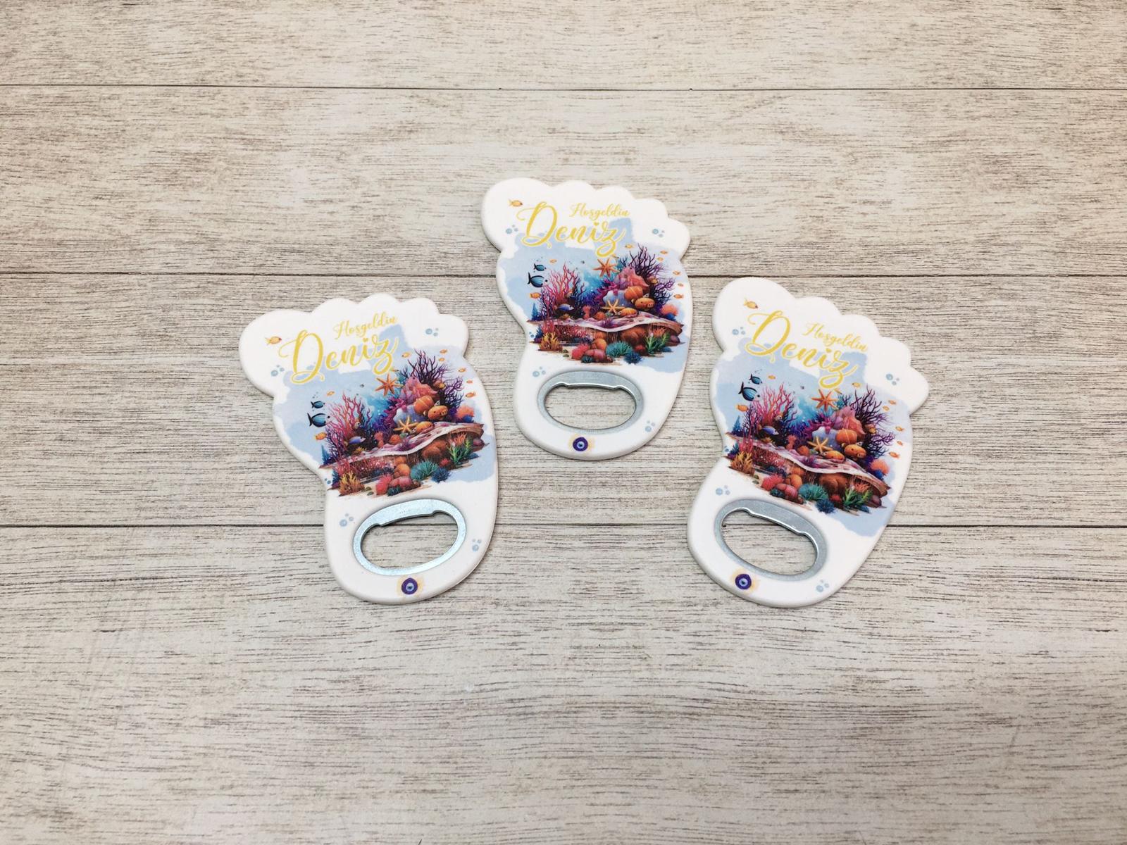 Kız Bebek Hediyelik Çikolata & Açacak Magnet Set - Görsel 3