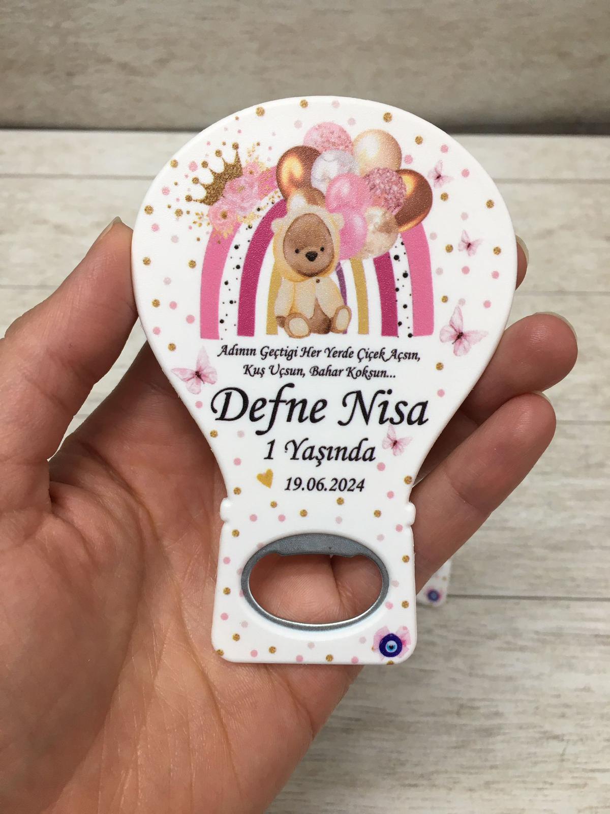 Yenidoğan Kız Bebek Hediyelik Açacak Magnet