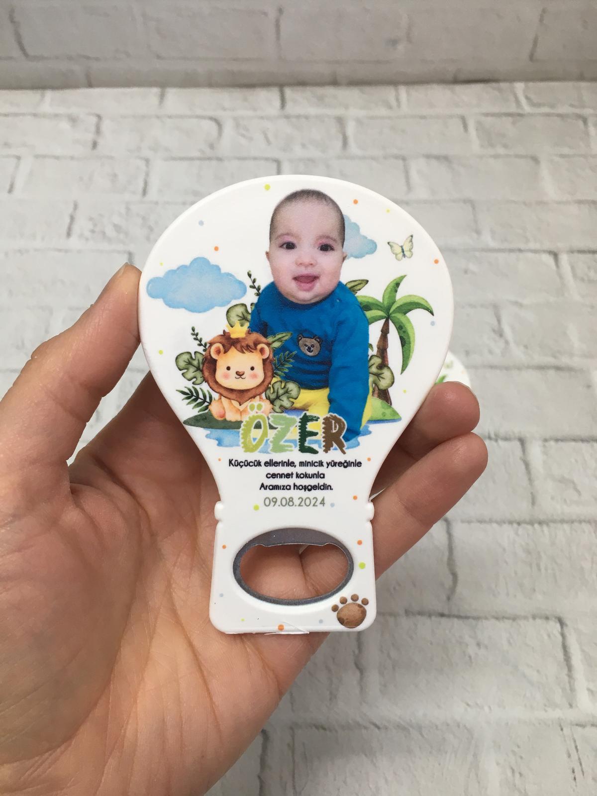 Doğum günü Erkek Bebek Hediyelik Açacak Magnet