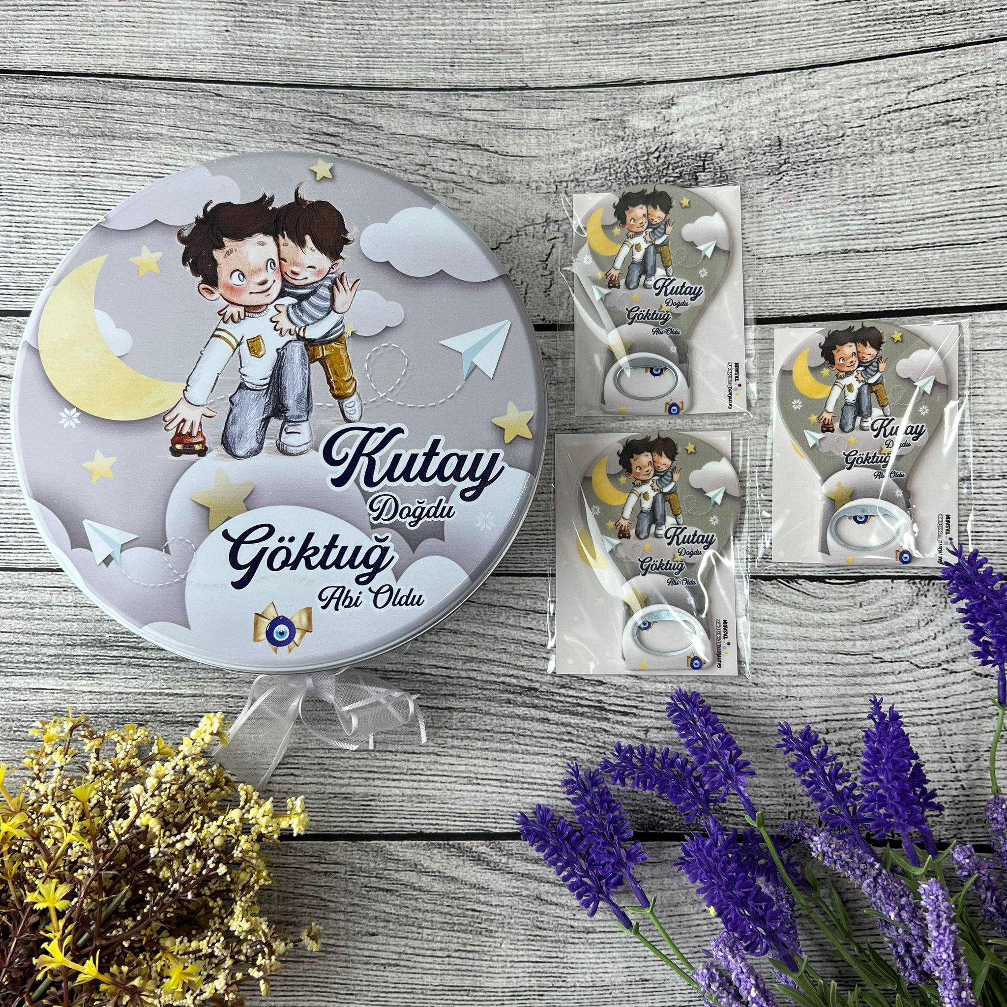 Abi Kardeş Konsept Hediyelik Açacak Magnet & Çikolata