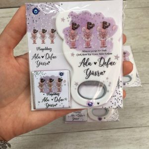 İkiz Bebek Konsept Hediyelik Açacak Magnet & Çikolata