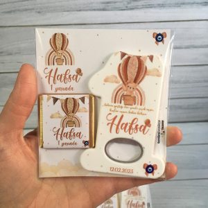 Doğum günü Kız Bebek Hediyelik Açacak Magnet