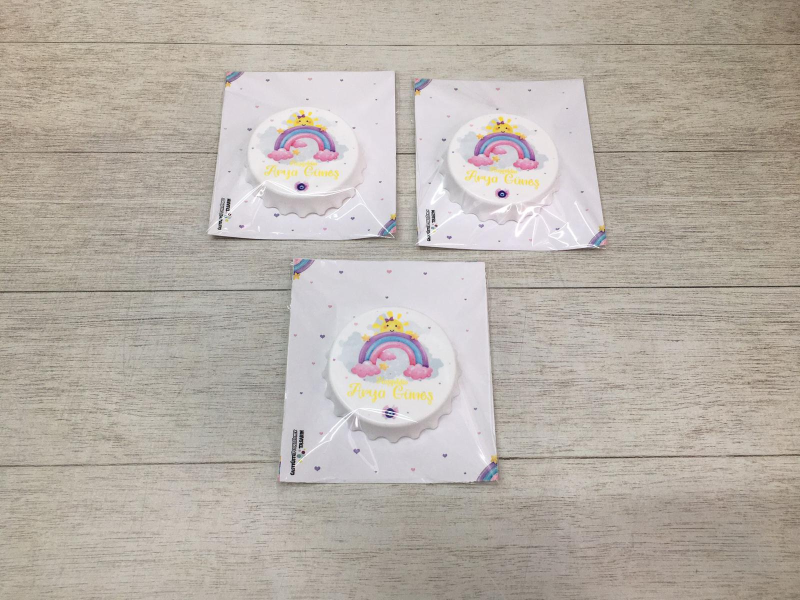 Kız Bebek Hediyelik Çikolata & Açacak Magnet Set - Görsel 4